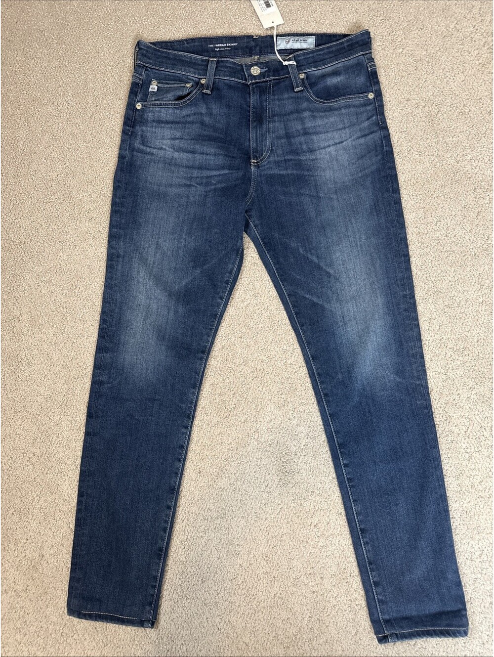 AG Adriano Goldschmied Women's The Farrah Skinny Blue High Rise Jeans Sz 30 NWT